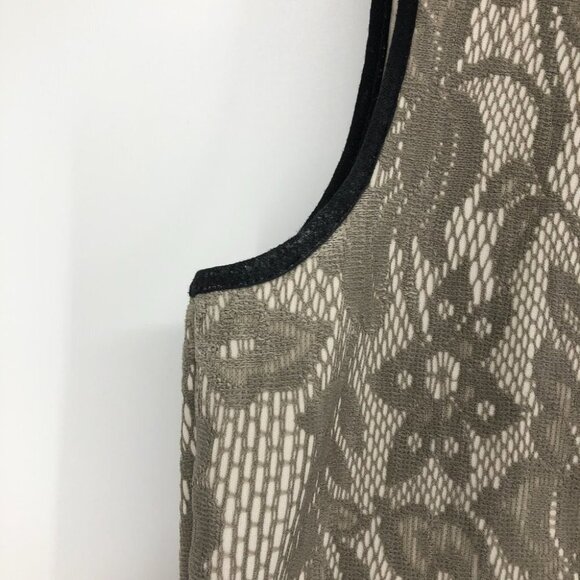 Anthropologie  Weston Wear Brown lace peplum tank top xs - Picture 6 of 14